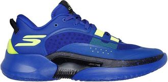 Skechers Go Run Swirl Tech Speed Mesh-sportschoenen voor heren (Blauw/Zwart)