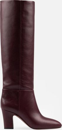 PARIS TEXAS Maroon Almond Toe Boots