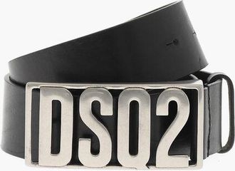 Dsquared2 40mm Leather Belt With Logo Buckle size 80