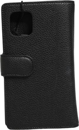 Dolce & Gabbana Womens Case Flip Cover Black Calf Leather Iphone11 Pro Phone Accessory