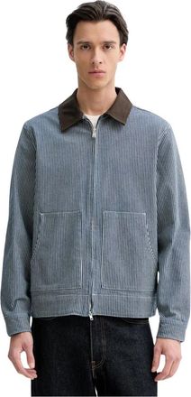 Les Deux Robert Jacket - Heren - Zomerjassen - Blauw - M - Katoen - Jassen