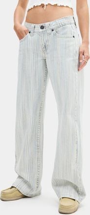 BDG Kayla Stripe Wide Leg Jeans in Grey at Nordstrom, Size 30 X 32