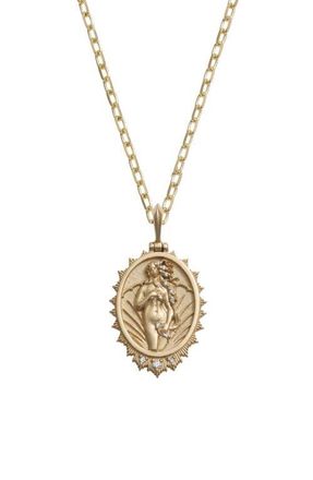 Awe Inspired Diamond Aphrodite 14k Gold Pendant Necklace in 14K Yellow Gold at Nordstrom