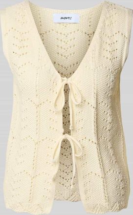 Moves Weste mit Schn&uuml;rung Modell Daphne in Offwhite, Gr&ouml;&szlig;e XS