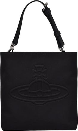 Vivienne Westwood Tassen, Heren, Zwart, ONE Size, Nylon, Tracolla Nylon Square