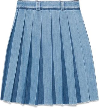 Miu Miu Pleated Denim Skirt