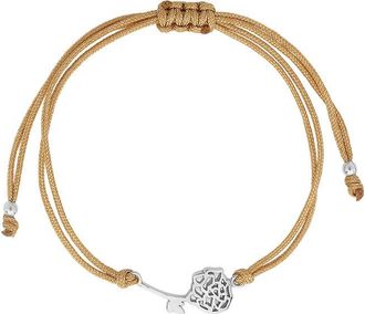 Sterling Forever Silver Birth Flower Bolo Bracelet