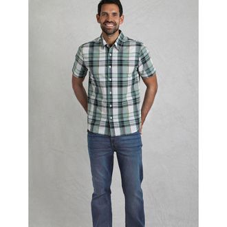 Weird Fish Judd Short Sleeve Check Shirt in Dusty White at Nordstrom, Size Xxx-Large