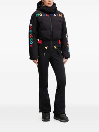 Rossignol x JCC Sublim logo-patch ski jumpsuit - women - Recycled Polyester/Recycled Satin/Duck Down/Duck Feathers - L - Black
