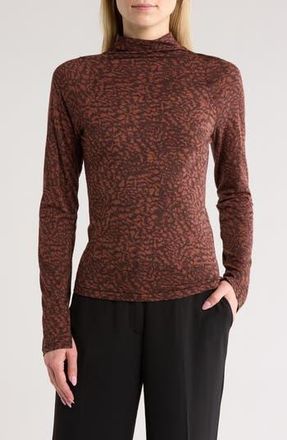 Rag & Bone Sasha Long Sleeve Knit Top in Brwnfloral at Nordstrom Rack, Size Xx-Small