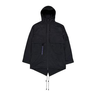Alpha Industries Utility UV Fishtail Jacket - Heren - Parka Jassen - Zwart - M - Katoen - Jassen