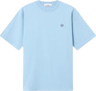 Stone Island 2100030 Compass Patch T-Shirt Dust Blue L1S152100030S0115V004A