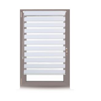 Relaxdays Relaxdays - 4 Estores Dobles De Sujeci&oacute;n Fija, Sin Perforaciones De Tela Blanco 81x156 Cm, Blanco