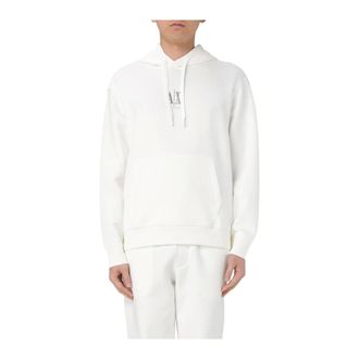 A|X Armani Exchange Hoodies, male, White, Size: 2XL Black Logo Hoodie for Men