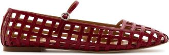Aeyde Aeyde Uma Caged Patent Leather Flats - Red - 38 (IT38/ UK5)