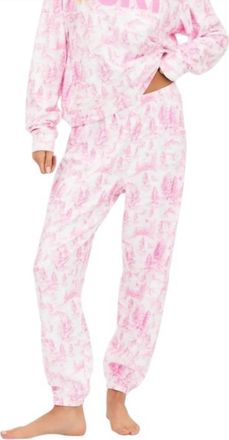 Beach Riot Georgie Pant In Pink Toile