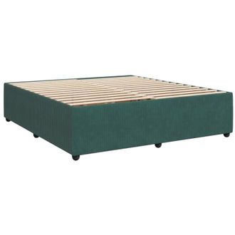 vidaXL Vidaxl - Estructura Cama Sin Colch&oacute;n Terciopelo Verde Oscuro 180x200 Cm