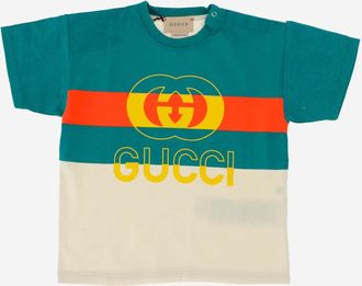 Gucci Boys Cotton T-Shirt With Logo T-Shirts And Polos
