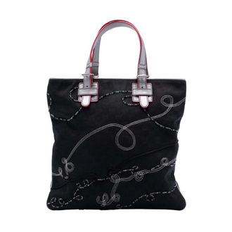 Loewe Pre-owned Vintage Tote Bag met geborduurd detail - Dames - Vintage Shopper - Zwart - ONE Size - Vintage