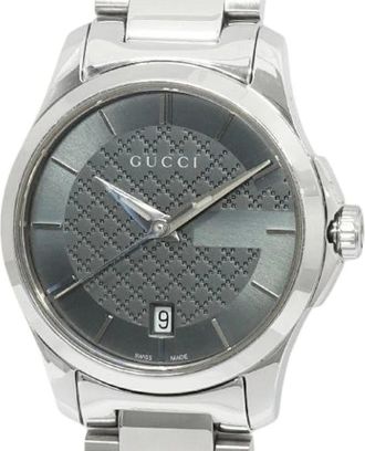 Gucci Pre-owned Watches, female, Gray, Size: ONE SIZE Pre-owned Stainless Steel Watch