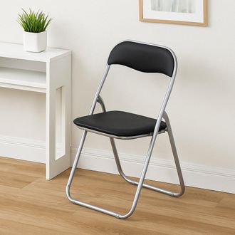 Dmora Silla Plegable, Color Negro, Medidas 43 X 47 X 78 Cm, Con Embalaje Reforzado - Dmora