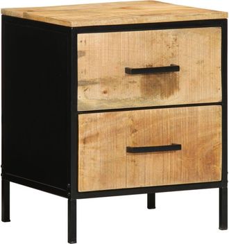 vidaXL Bedside Cabinet with Drawer Brown and black 40 x 35 x 50 cm Vidaxl