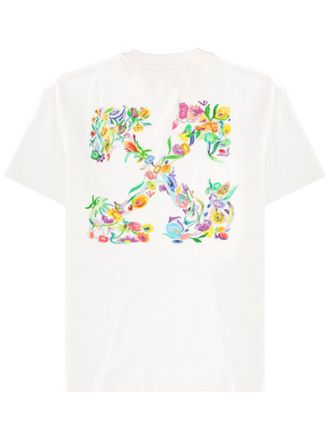 Off-white Logo-Print Cotton T-Shirt - White