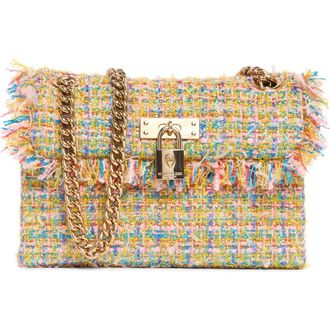 Kurt Geiger Mini Brixton Tweed Shoulder Bag in Yellow Multi at Nordstrom Rack