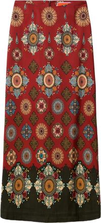 La DoubleJ Gonna midi a fiori - Rosso