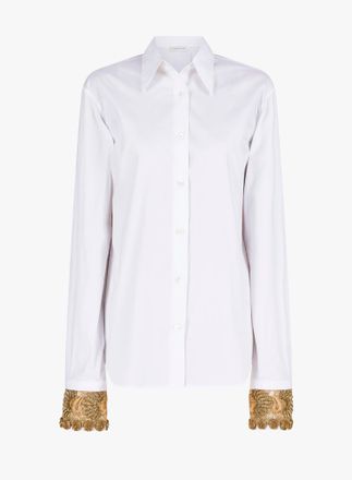 Dries Van Noten Embroidered Cuff Shirt - White