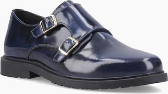 Hush Puppies Womens Verity Hi-Shine Womens Monk Shoes - Navy - Size: 5