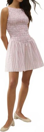 Faithfull The Brand Martina Mini Dress In Fiori Stripe Palazzo