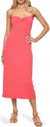 L*Space Lisette Strapless Rib Cover-Up Dress in Pout at Nordstrom, Size X-Small
