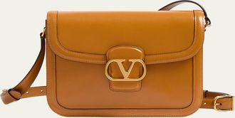 Valentino Garavani 9 to 5 Flap Leather Saddle Shoulder Bag