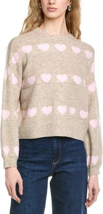 CeCe by Cynthia Steffe Cece Heart Jacquard Crew Sweater