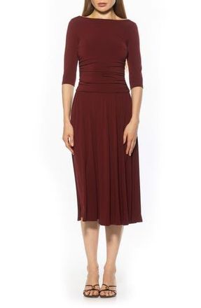 Alexia Admor Jada Fit & Flare Dress in Burgundy at Nordstrom Rack, Size Large