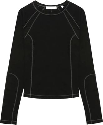 Helmut Lang seam-detail top - Black
