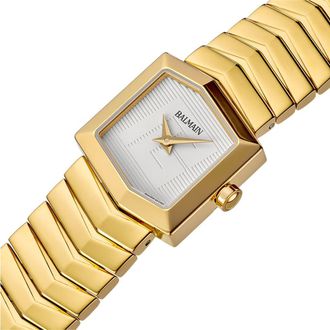 Balmain Taffetas Hexagonal Bracelet Watch, 23mm in Stainless /Yellow Gold Pvd at Nordstrom