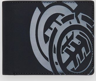 Element Double Icon Trifold Portemonnee zwart