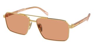 Prada PR A57S 5AK07V Mens Sunglasses Gold Size 61