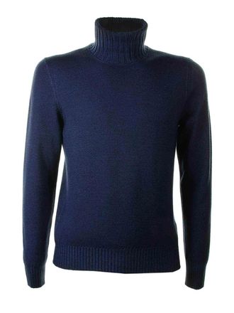 Tagliatore Blue Long Sleeve Turtleneck