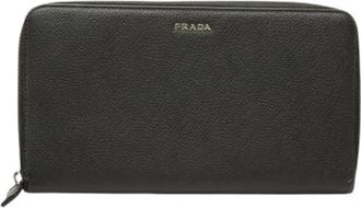 Prada Pre-owned Long Wallet - Dames - Vintage Accessoires - Zwart - ONE Size - Leer - Vintage