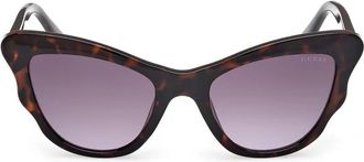 Guess Gu 00228 Cat-eye Zonnebril - Dames - Zonnebrillen - Bruin - 47 MM - Accessoires