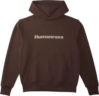 adidas x Pharrell Humanrace Logo Hoodie Brown HI2958