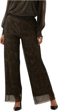 MY ESSENTIAL WARDROBE Vivianmw Wijde Broek - Dames - Wijde Broeken - Zwart - L - Broeken