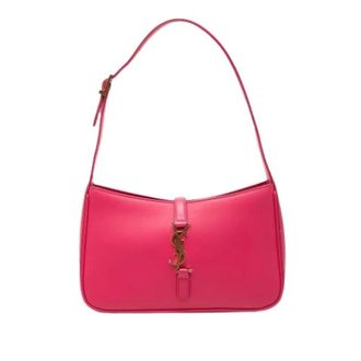 Saint Laurent Pre-owned Shoulder Bags, female, Pink, Size: ONE SIZE Pre-owned The Le 5 a 7 Shoulder Bag