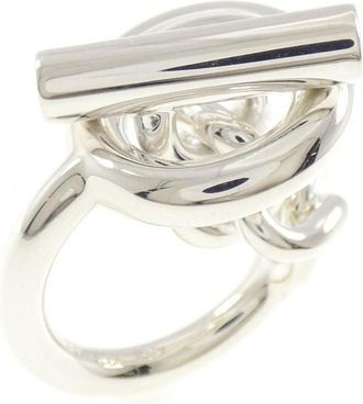 Herm&egrave;s Silver 925 Band Ring (Pre-Owned)