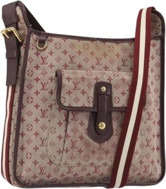 Louis Vuitton Pre-owned Monogram Mini Canvas Shoulder Bag - Dames - Vintage Schoudertas - Rood - ONE Size - Leer - Vintage