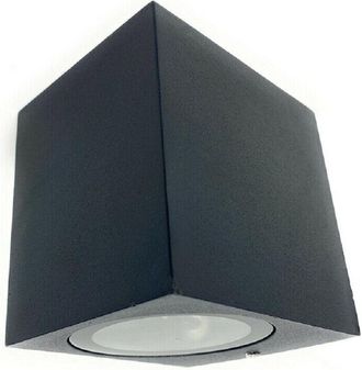 Trade Shop Trade Shop Traesio - Trade Shop - Applique A Parete Quadrato Lampada Muro Moderna Esterno Attacco Gu10 Ip65 Es54 - Negro