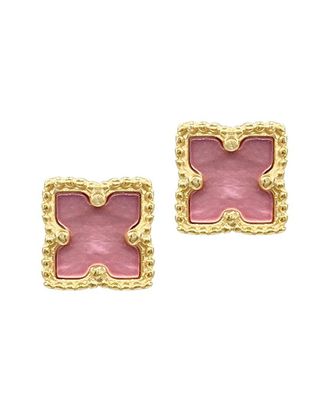 Adornia Adornia 14K Plated Flower Studs